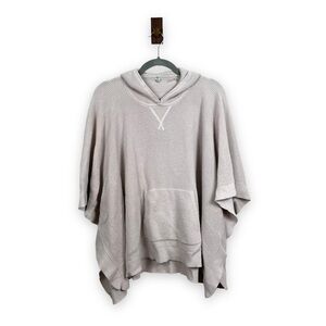 Margaret O'Leary Sweater Womens OS Pink Waffle Knit Hoodie Poncho Fairycore